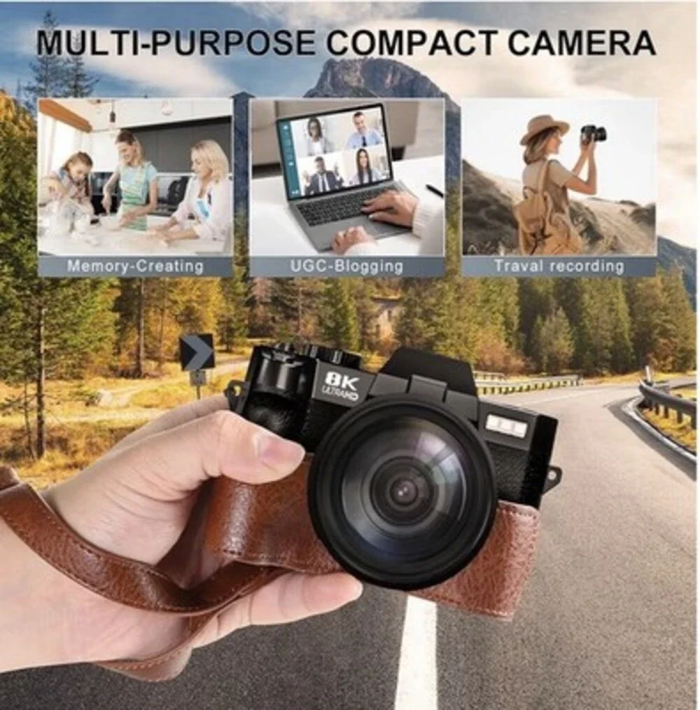 New in Box 8K&64MP Digital Cameras,16X Zoom, WiFi, 180° Flip Screen, Autofocus